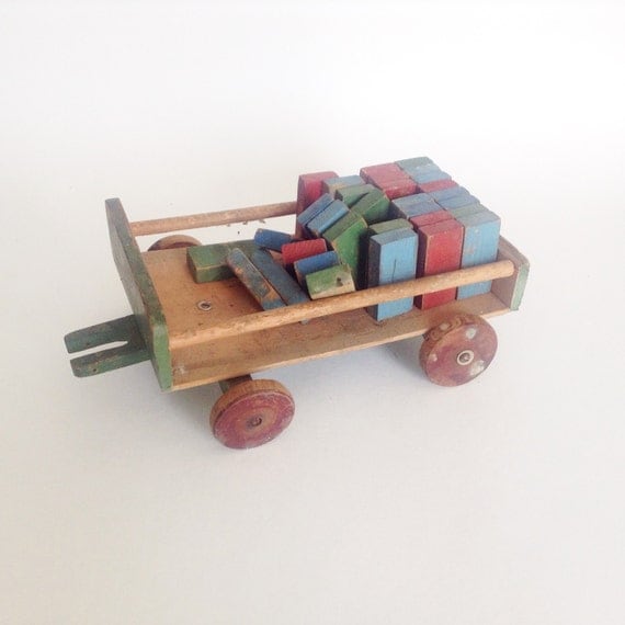 wooden toy wagon