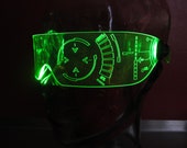 The original Illuminated Cyber goth visor Iron Man J.A.R.V.I.S. neon green