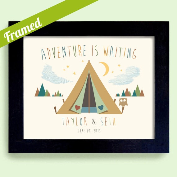 Adventure is Waiting Wedding Gift Outdoor Lovers Unique Couples Gift ...