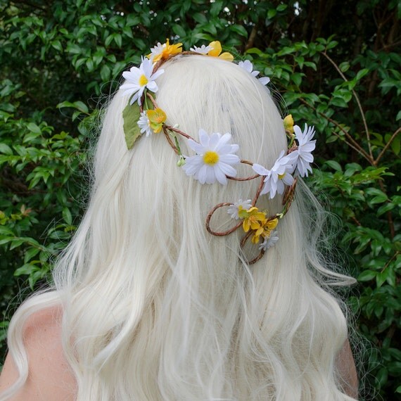 flower crown etsy daisy crown  flower Daisy