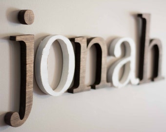 Nursery Letters, Baby Name, Individual Wood Letters