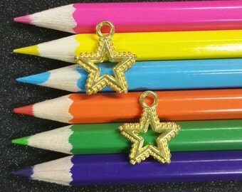 5 PCS - Star Celestial Gold Charm Pendant C0716
