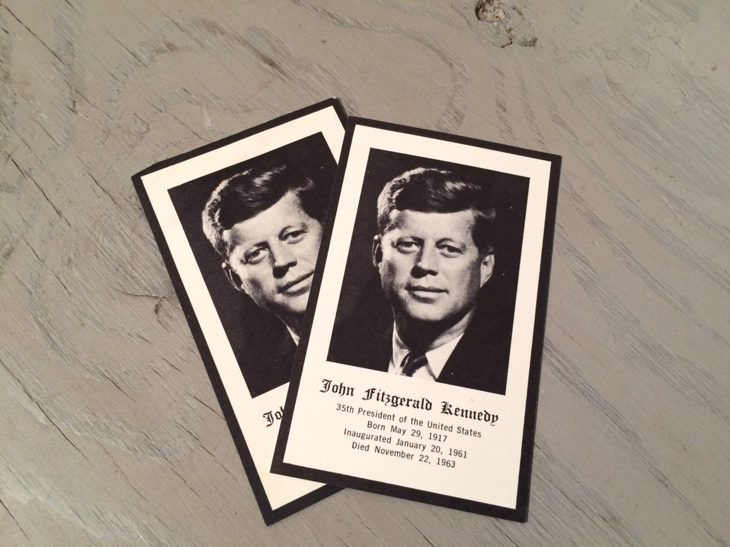 Vintage John F. Kennedy Funeral Cards 1963 JFK American
