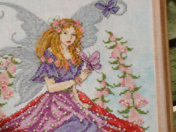 G TOADSTOOL FAIRY cross stitch pattern only