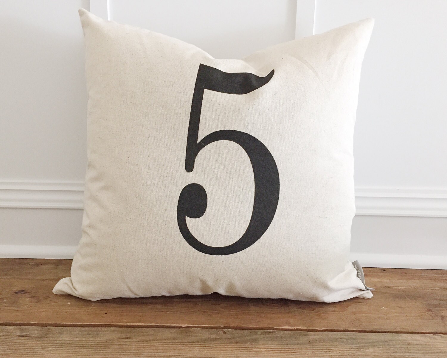 Typography Number Pillow Cover