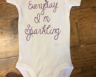 Everyday I'm Sparkling glitter bodysuit