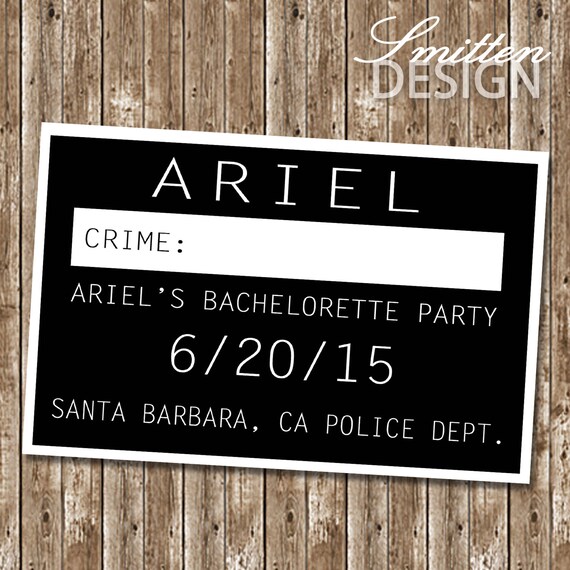 Bachelorette Party Mugshot Signs Printable by SmittenDesignStudio