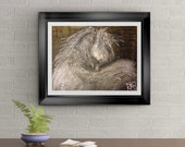 The White Horse Signed Art Print of Original Sold Painting By Rafi Perez