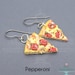 Pizza Earrings in Pepperoni and Cheese Hanging Pizza Slice