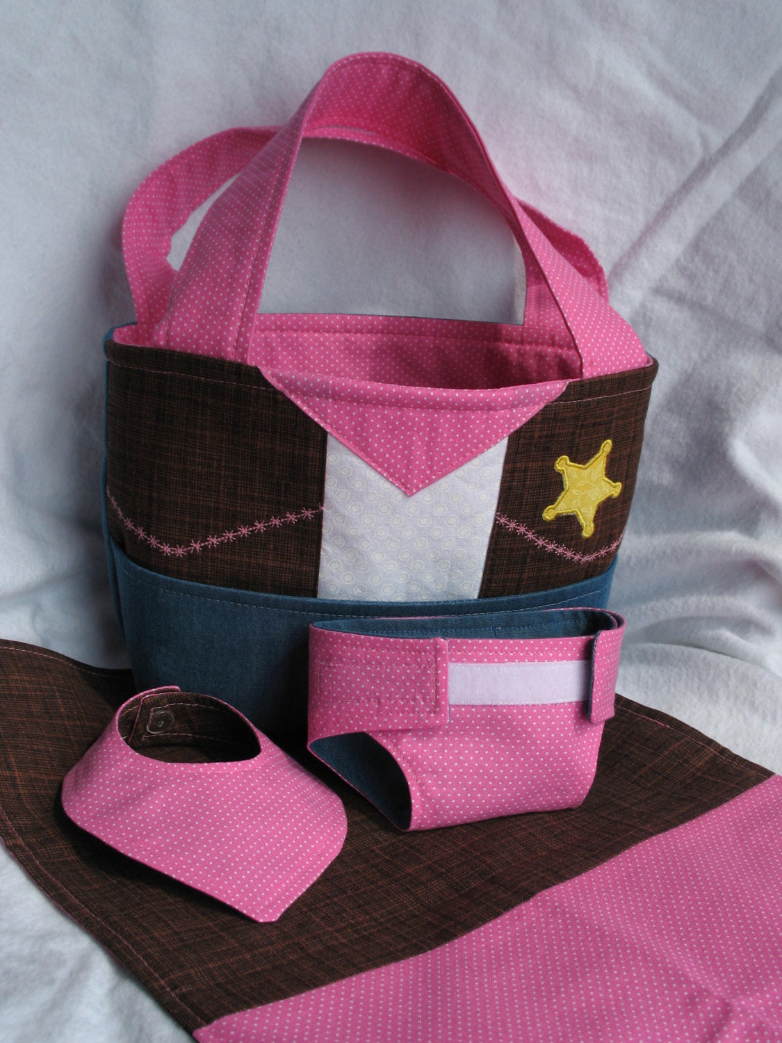 Baby Doll Diaper Bag Set-Sheriff Callie inspired-Bag Diaper