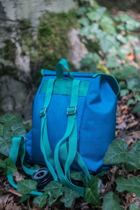 Turquoise Leaf Mini Backpack Women's Rucksack Boho