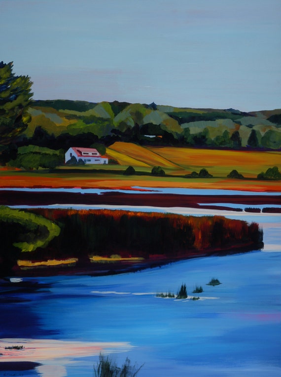 Maine Landscape Painting Damariscotta