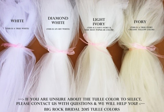 Tulle Swatch Card Includes all 4 tulle colors