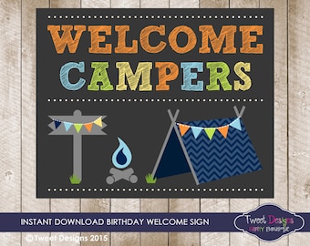 Camping Party Printables Camping Birthday Party Camping