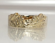 nature scene wedding rings