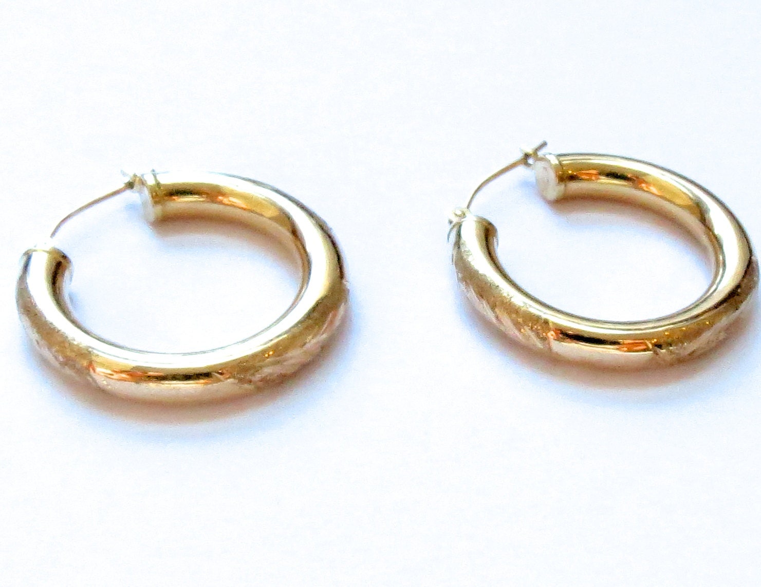14K Gold Hoop earrings gypsy earrings by GoddessbyEcolibrio