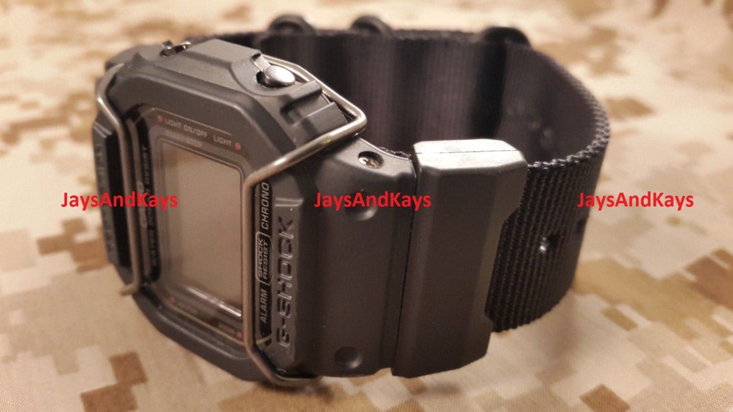 JaysAndKays® Strap Adapters Kit for Casio GShock GShock Camo Black PVD