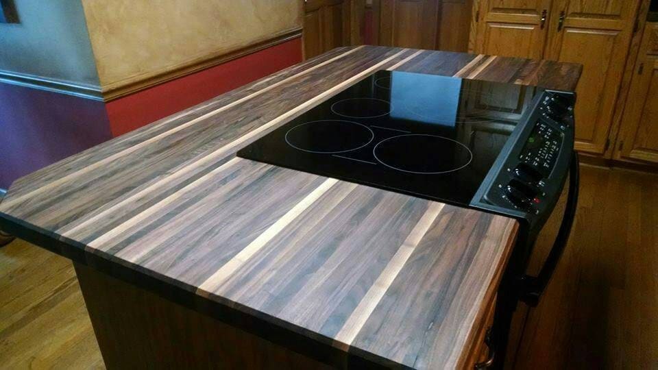 custom butcher block / cutting board countertops