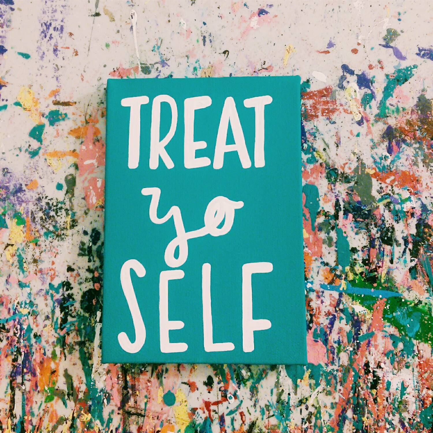 Parks and Recreation Parks and Rec Treat Yo Self Canvas