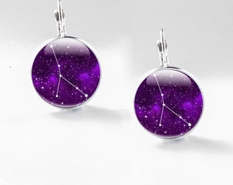 Cancer Earrings - Zodiac jewellery - Constellation earrings - Cancer zodiac Jewelry - Cancer Constellation Jewellery (CEZ1)