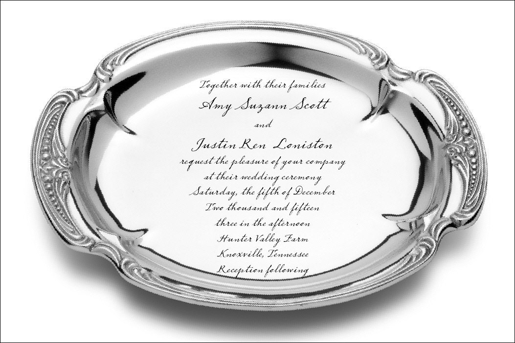 engraved wedding tray engraved tray by PersonallyYoursbyCA on Etsy