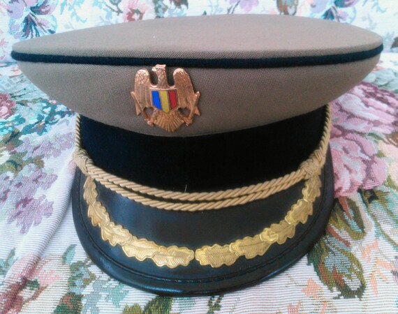 Rare Vintage Romanian Army Military Lieutenant Colonel Cap Hat