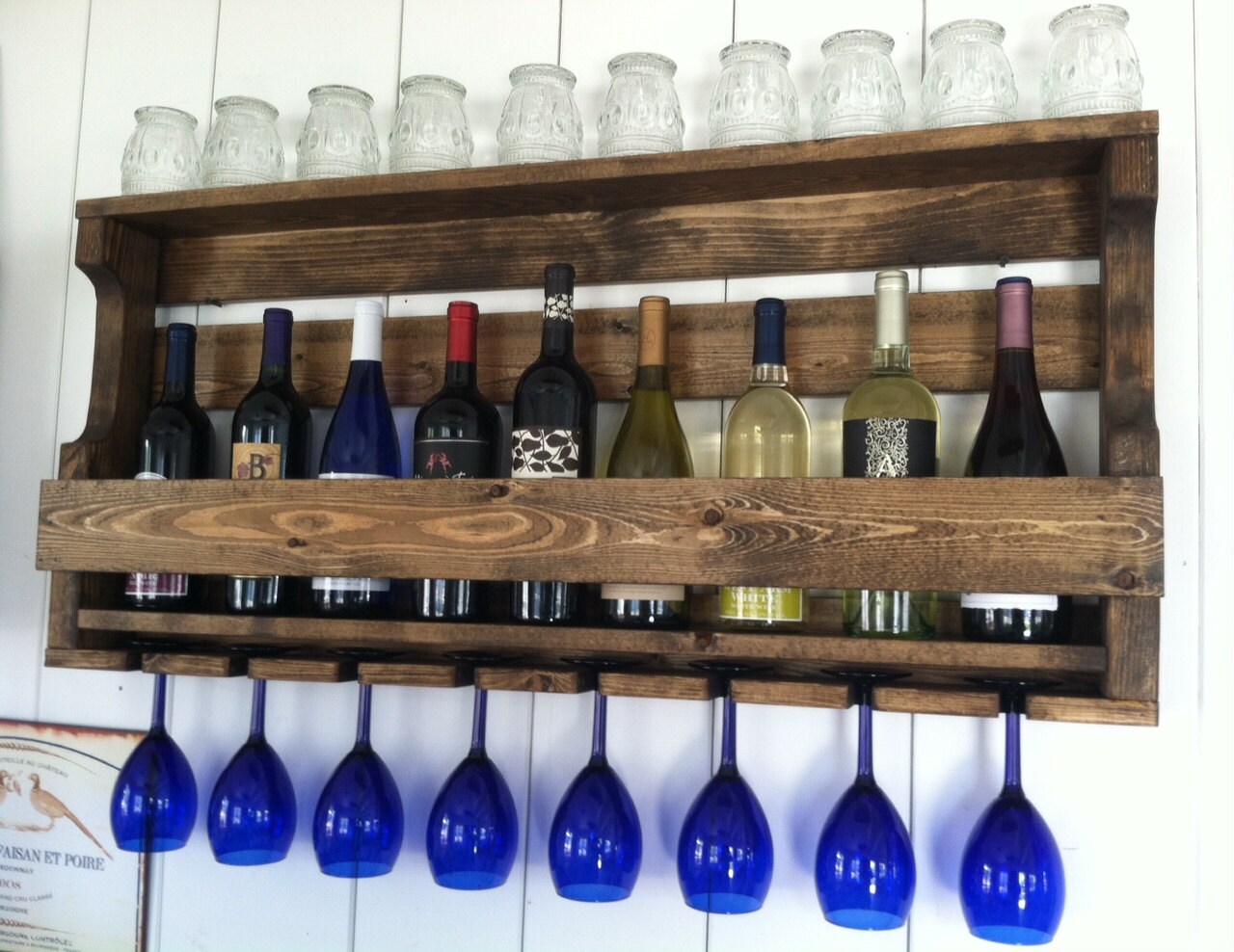 The Detroit Wine Rack Rustic Wine Rack 24 by GreatLakesReclaimed