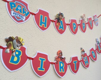 Paw Patrol Banner, Paw Patrol Birthday Banner,Paw Patrol,Paw Patrol Party, Paw Patrol decorations