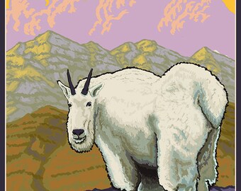 Canada - Mountain Goat (Art Prints available in multiple sizes)