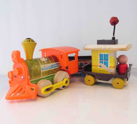 Fisher-Price Chug Chug Toy Train Magnetic Couplers 1960s