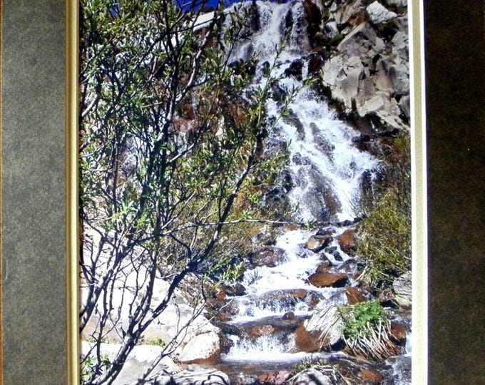 WATERFALL Wall Decor by Pam Ponsart of Pams Fab Photos; frame-ready; includes Designer 2-tone Brown and Camel Mat