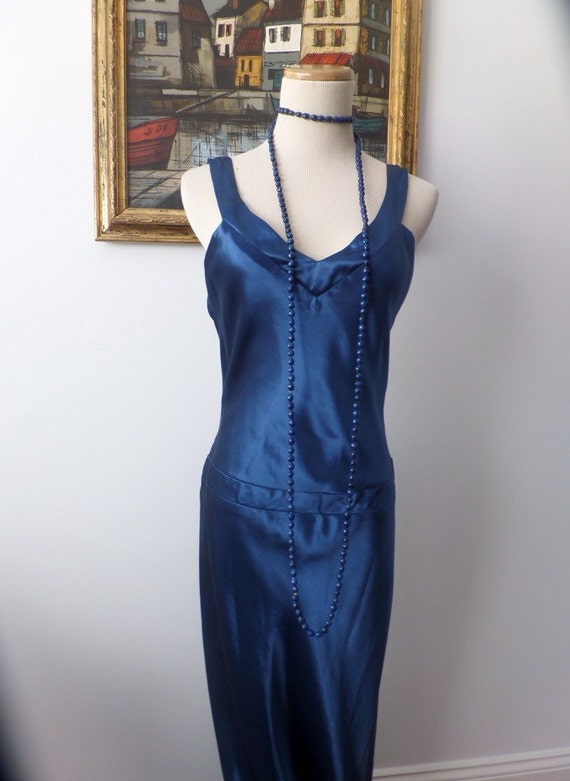 Vintage Satin Gown Hollywood Glamour