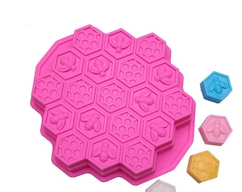 Bee Honeycomb 3d silicone mold Cake Mold soap mold polymer clay mold baking tools soap making candy molds resin mold