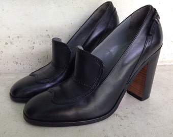 Shoes, pumps, black, high heels
