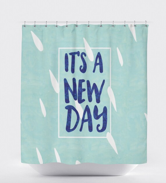 Quote Shower Curtain Positive Thinking Motivation Shower