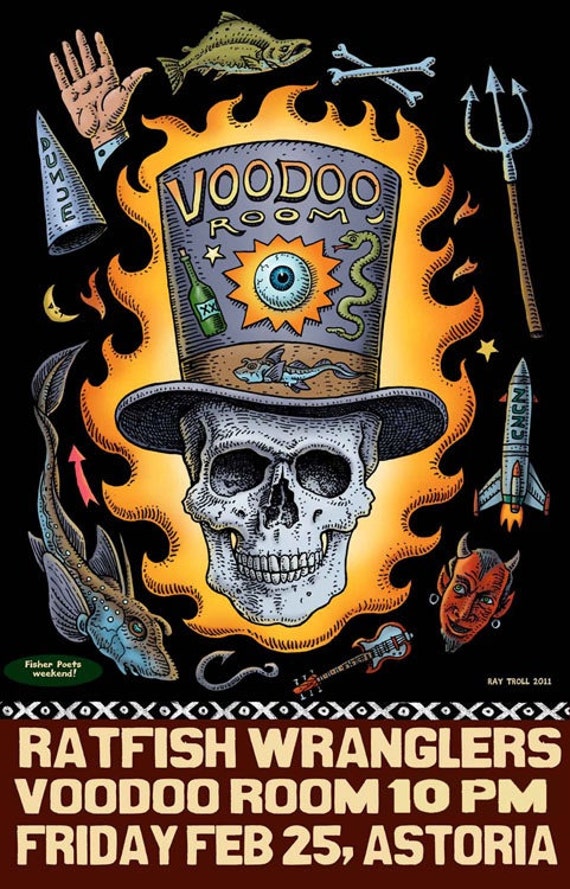 Vintage Voodoo Poster Print paranormal occult by RAINBOWFAIRY86