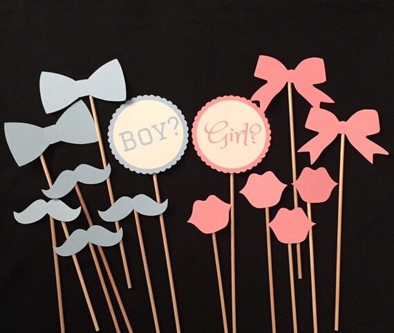 Gender Reveal Party Photo Booth Props