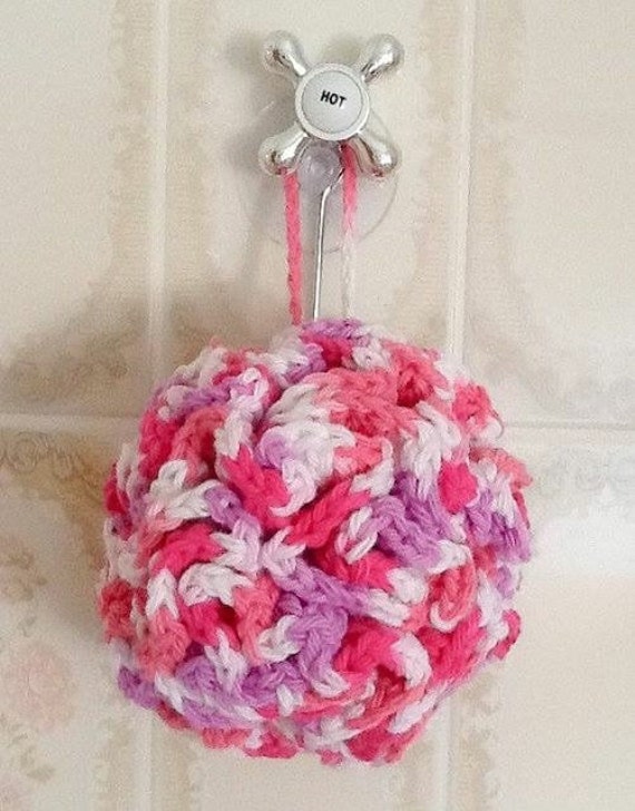 Cotton Bath Pouf Bath Puff Shower Puff Crochet by SewlingCreations