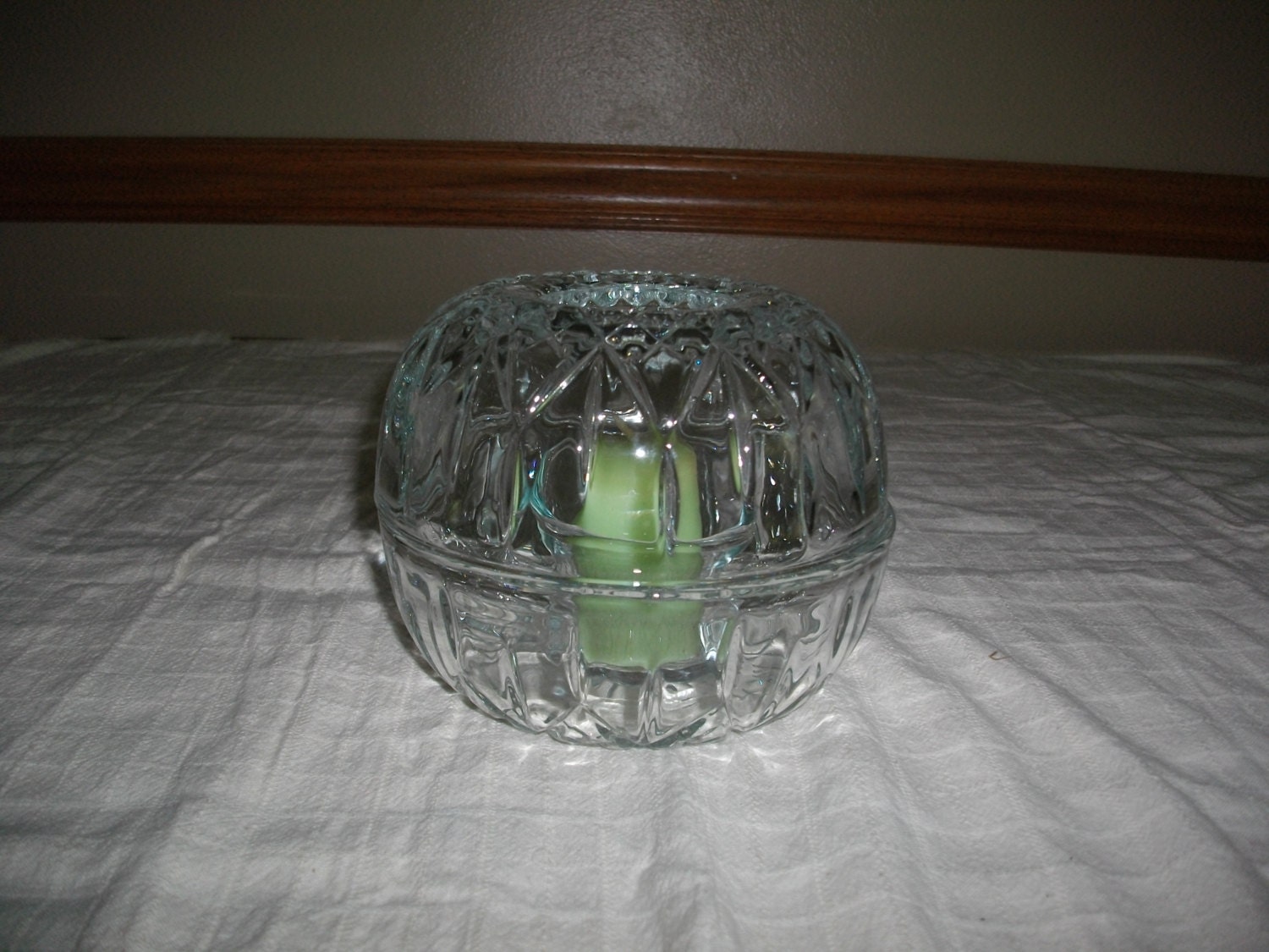 Vintage Glass Hurricane Candle Holder