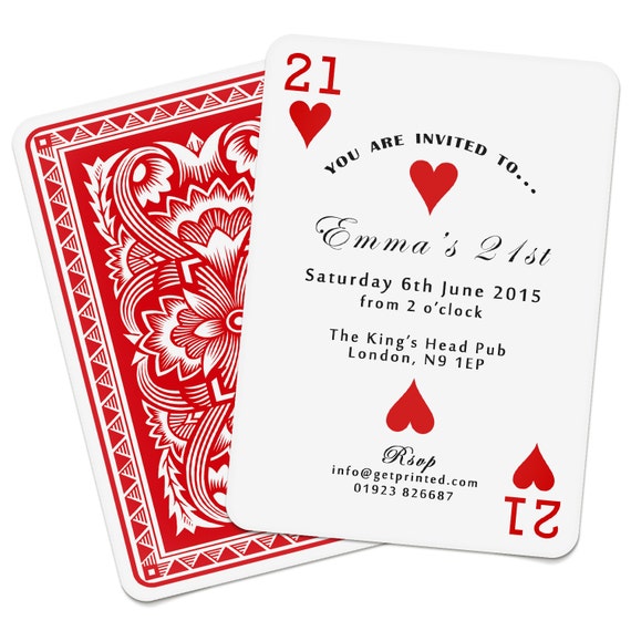 Playing Card Invitations 1