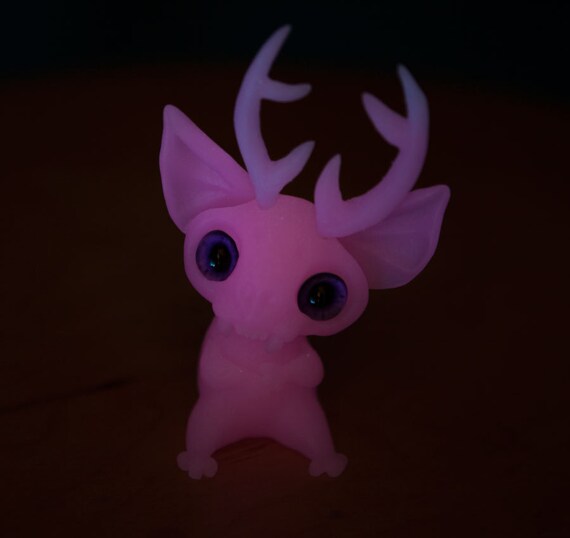 READY TO SHIP Pink Infant Wendigo Glow in the Dark resin toy