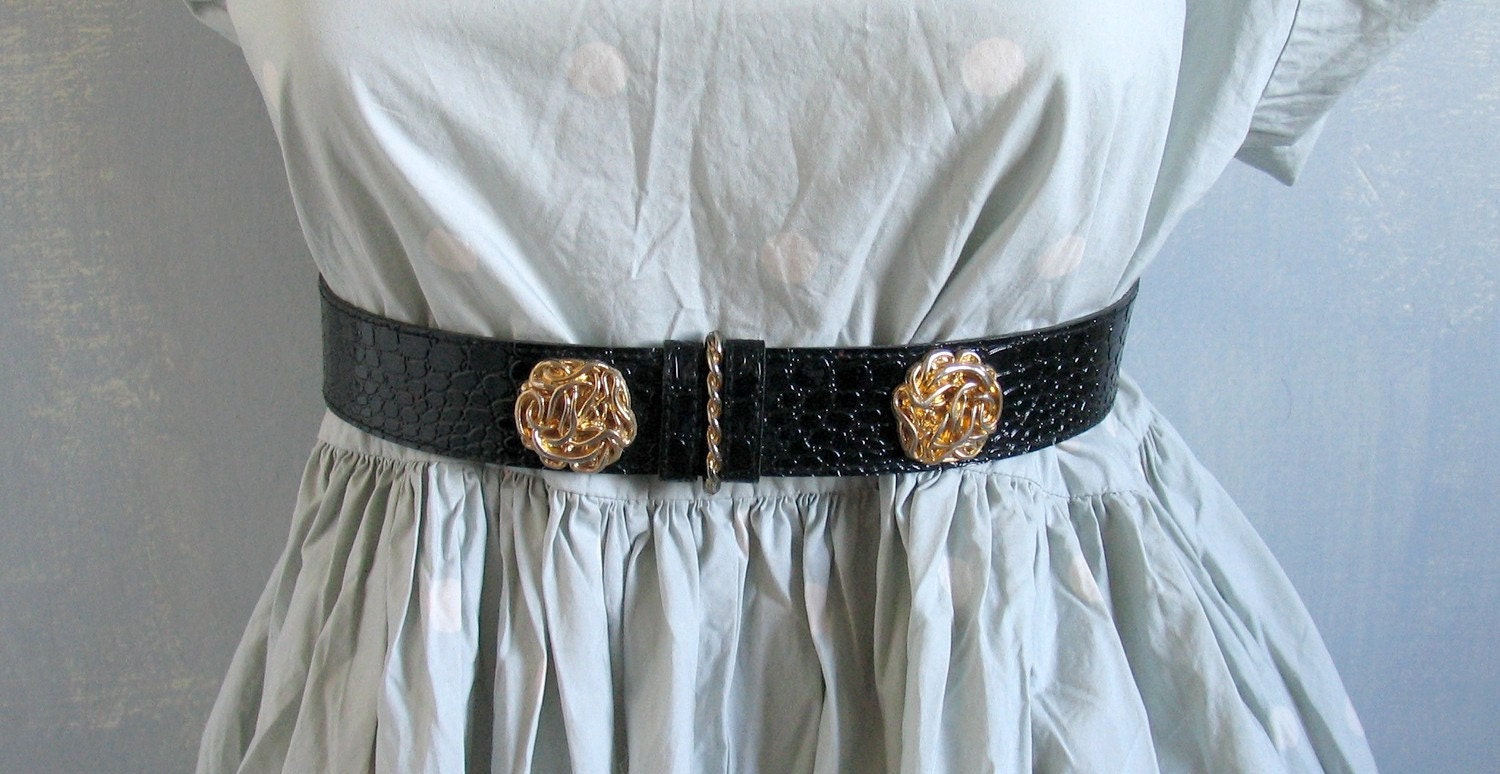Large Black waist belt skinny black belt waist belt black