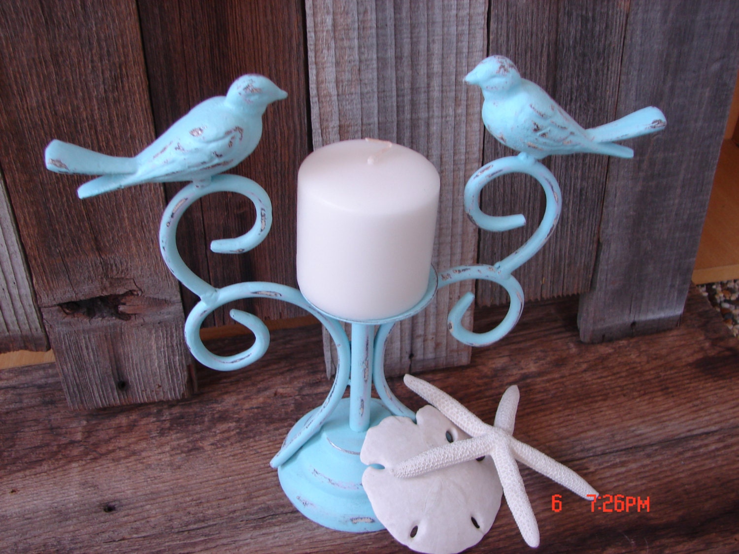 IRON CANDLE HOLDER bird candle holder upcycled candle