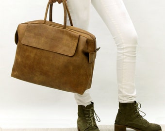 Sale !!! Leather messenger purse, leather laptop bag woman, woman briefcase