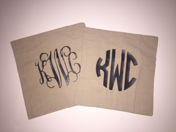 Iron on Monogram Decal any fabric iron on