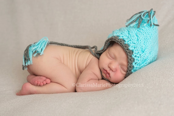 Baby boy hat knit newborn bonnet newborn boy hat by HandmadeTrend