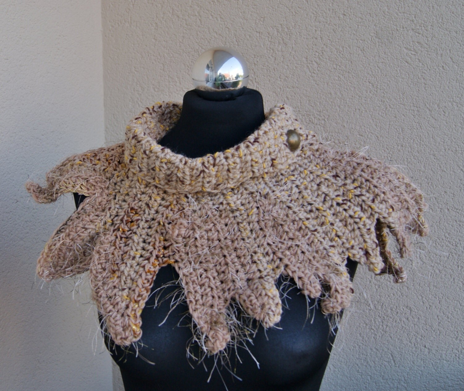 set The Middle Ages Crochet Hat cloche and scarf women gift Medieval knitting