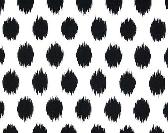 Ikat Dots Navy Blue Designer Home Decor Fabric by the Yard Cotton ...  Ikat Dots Black & White Designer Home Decor Fabric by the Yard Cotton  Drapery or Upholstery Fabric Contemporary Black Dot Cotton Fabric G218