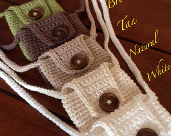 Cell phone purse - Crossbody purse - crochet purse - crossbody bag - Festival Bag - Handmade Bag - Vegan Gift, Gift for her, Cell Phone Bag