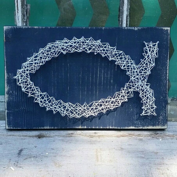 String Art Fish Nail Art Christian Fish NailedItDesign